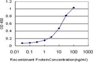 Detection limit for recombinant GST tagged UCP1 is approximately 0. (UCP1 抗体  (AA 232-267))