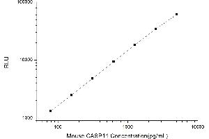Typical standard curve (Caspase 4 CLIA Kit)