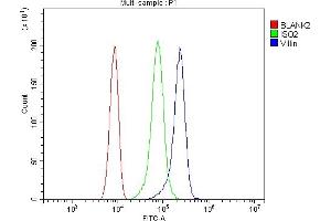 Flow Cytometry analysis of CACO-2 cells using anti-Villin antibody (ABIN3042343).