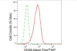 Flow cytometric analysis of DDX6 expression in HepG2 cells using DDX6 antibody (ABIN7798290), 1:2,000). (Recombinant DDX6 抗体)