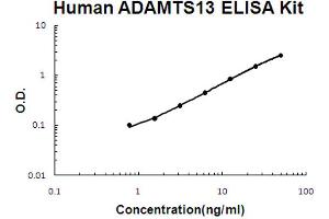 Human ADAMTS13 Accusignal ELISA Kit Human ADAMTS13 AccuSignal ELISA Kit standard curve. (ADAMTS13 ELISA 试剂盒)