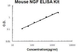 Mouse NGF/NGF beta PicoKine ELISA Kit standard curve (Nerve Growth Factor ELISA 试剂盒)