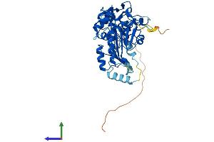 AlphaFold protein structure predicition of Human Recombinant DNMT3L Protein, UniprotID Q9UJW3