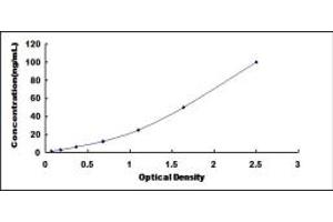 Typical standard curve (Adiponectin Receptor 1 ELISA 试剂盒)