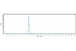 The purity of Anti-IgE Reference Antibody (talizumab) is 100 % , determined by SEC-HPLC. (Recombinant IgE (Talizumab Biosimilar) 抗体)