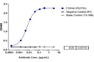 Human CD46, His Tag Protein at 2 μg/mL can bind Anti-CD46 Reference Antibody (FOR46) ,EC50=0.