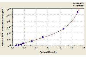 Typical standard curve (14-3-3 sigma/SFN ELISA 试剂盒)