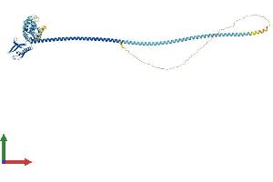 AlphaFold protein structure predicition of Human Recombinant DEF6 Protein, UniprotID Q9H4E7