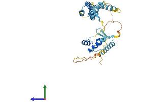 AlphaFold protein structure predicition of Human Recombinant EID3 Protein, UniprotID Q8N140