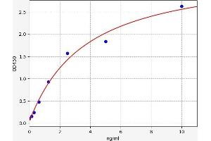 Typical standard curve (COL4A3BP ELISA 试剂盒)
