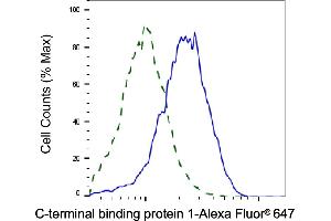 Validation of C-terminal binding protein 1 knockdown using flow cytometry. (Recombinant CTBP1 抗体)