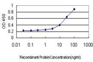 Detection limit for recombinant GST tagged TFCP2 is approximately 0. (TFCP2 抗体  (AA 414-502))