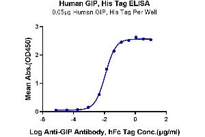 ELISA image for Gastric Inhibitory Polypeptide (GIP) (AA 22-93) protein (His tag) (ABIN7274746)