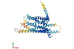 AlphaFold protein structure predicition of Mouse Recombinant Tas2r123 Protein, UniprotID P59528 (TAS2R123 Protein (AA 1-333) (His tag))