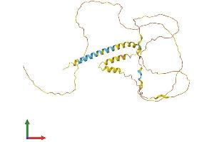 AlphaFold protein structure predicition of Mouse Recombinant Prrt1 Protein, UniprotID O35449 (PRRT1 Protein (AA 1-306) (His tag))