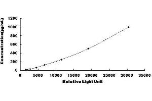 Typical standard curve