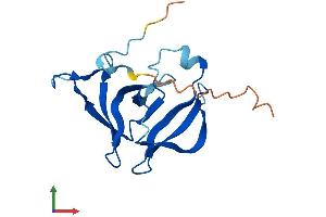AlphaFold protein structure predicition of Human Recombinant FAM72D Protein, UniprotID Q6L9T8