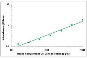 Representative Standard Curve (C5 ELISA 试剂盒)
