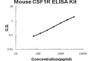 Mouse CSF1R/M-CSFR PicoKine ELISA Kit standard curve (CSF1R ELISA 试剂盒)