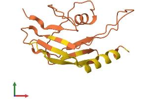 AlphaFold protein structure predicition of Human Recombinant FER1L6-AS1 Protein, UniprotID Q8NA97