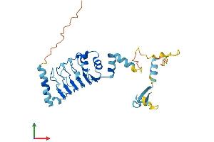AlphaFold protein structure predicition of Human Recombinant LRRC72 Protein, UniprotID A6NJI9