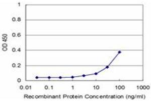 Detection limit for recombinant GST tagged MAGOH is approximately 3ng/ml as a capture antibody. (MAGOH 抗体  (AA 1-110))