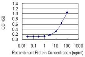 Detection limit for recombinant GST tagged MIA2 is 1 ng/ml as a capture antibody. (MIA2 抗体  (AA 448-553))