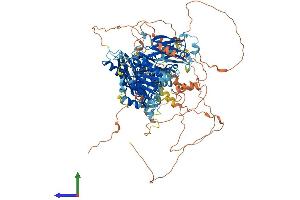 AlphaFold protein structure predicition of Mouse Recombinant Pitpnm3 Protein, UniprotID Q3UHE1