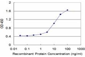 Detection limit for recombinant GST tagged CACNA1F is approximately 0. (CACNA1F 抗体  (AA 1878-1977))