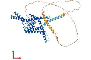 AlphaFold protein structure predicition of Mouse Recombinant Kcnk3 Protein, UniprotID O35111 (KCNK3 Protein (AA 1-409) (His tag))