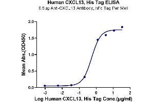 ELISA image for Chemokine (C-X-C Motif) Ligand 13 (CXCL13) (AA 23-109) protein (His-SUMO Tag) (ABIN7274442)