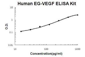 Human EG-VEGF PicoKine ELISA Kit standard curve (Prokineticin 1 ELISA 试剂盒)