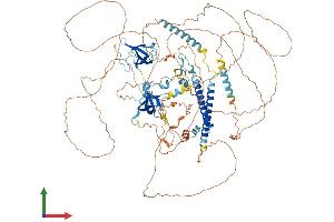 AlphaFold protein structure predicition of Mouse Recombinant Phf20l1 Protein, UniprotID Q8CCJ9 (PHF20L1 Protein (AA 1-1013) (His tag))