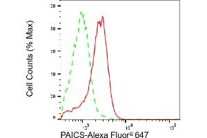 Flow cytometric analysis of PAICS expression in HAP-1 cells using PAICS antibody (ABIN7799832), 1:2,000). (PAICS 抗体)