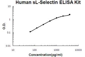 Human sL-Selectin Accusignal ELISA Kit Human sL-Selectin AccuSignal ELISA Kit standard curve. (sL-Selectin ELISA 试剂盒)