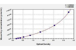 Typical standard curve (Homocysteic Acid ELISA 试剂盒)
