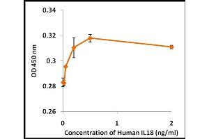 Activity Assay (AcA) image for Interleukin 18 (IL18) (Active) protein (ABIN5509343) (IL-18 蛋白)