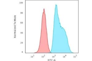 Flow Cytometric Analysis of trypsinised HeLa cells. (S100A2 抗体)