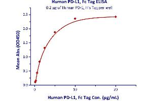 Binding Studies (Bind) image for Programmed Cell Death 1 (PDCD1) (AA 25-167) (Active) protein (His tag) (ABIN2181605)