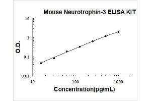 Mouse Neurotrophin-3 PicoKine ELISA Kit standard curve