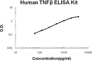 Human TNF beta PicoKine ELISA Kit standard curve (LTA ELISA 试剂盒)