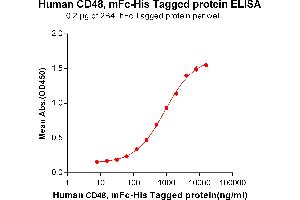 ELISA image for CD48 (CD48) (AA 27-220) protein (mFc-His Tag) (ABIN6961089)