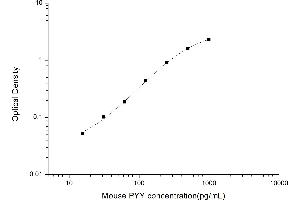 Typical standard curve (Peptide YY ELISA 试剂盒)