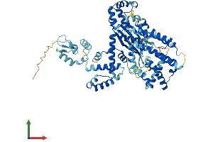 AlphaFold protein structure predicition of Mouse Recombinant Epm2aip1 Protein, UniprotID Q8VEH5 (EPM2AIP1 Protein (AA 1-606) (His tag))