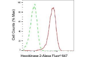 Flow cytometric analysis of Hexokinase 2 expression in HepG2 cells using Hexokinase 2 antibody (ABIN7798907), 1:2,000). (Recombinant Hexokinase 2 抗体)