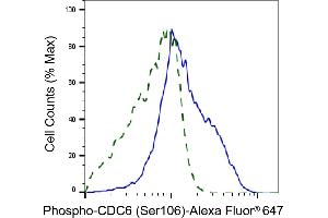 Validation of CDC6 knockdown using flow cytometry. (Recombinant CDC6 抗体  (pSer106))