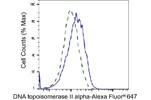 Validation of DNA topoisomerase II alpha knockdown using flow cytometry.
