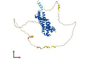 AlphaFold protein structure predicition of Human Recombinant IST1 Protein, UniprotID P53990