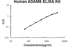 Human ADAM8 Accusignal ELISA Kit Human ADAM8 AccuSignal ELISA Kit standard curve.