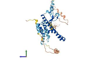 AlphaFold protein structure predicition of Mouse Recombinant Dnajc18 Protein, UniprotID Q9CZJ9 (DNAJC18 Protein (AA 1-357) (His tag))